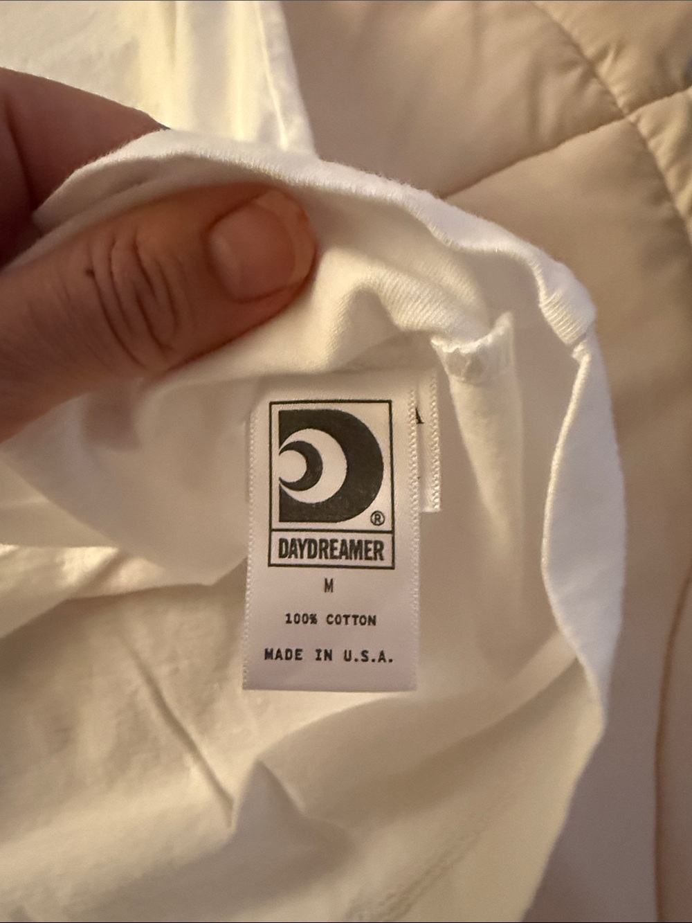 Daydreamer Lady Gaga Graphic Tee - White with Black & Blue Print - Picture 3 of 7